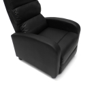 Fauteuil relax inclinable avec repose-pieds en similicuir Alice 
