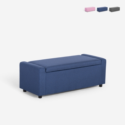 Banc de rangement en tissu pour chambre ou entrée Merak Promotion