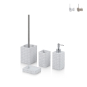 Ensemble d'accessoires de salle de bain design moderne en résine Dakar Promotion