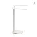 Porte-serviettes sur pied 2 barres en métal pour salle de bain Hiro Promotion