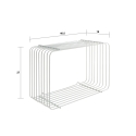 Moderne design wandplank van metaal Kabe 