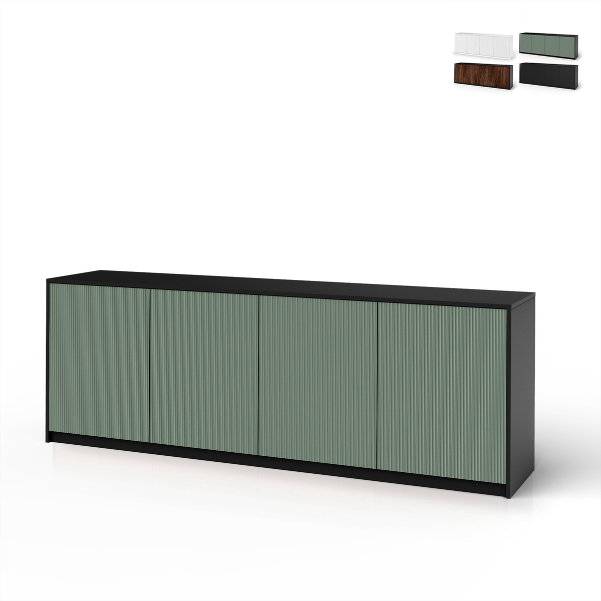 Buffet à 4 portes avec finition cannelée 238x50x83cm Budapest BF Promotion Buffet à 4 portes avec finition cannelée 238x50x83cm Budapest BF Promotion