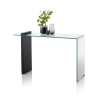 Moderne sidetable van hout en gebogen glas 120x40x75cm Feng M Verkoop