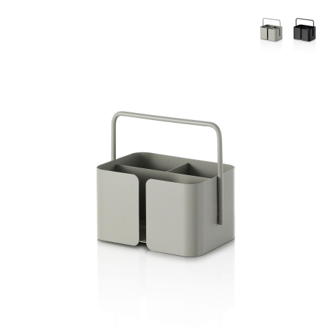 Organisateur de rangement en métal mat avec 3 compartiments Kogi S Promotion