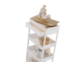 Chariot multifonction 4 étagères avec tiroir de rangement et roulettes Lando C Offre