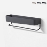 Metalen wandplank met matte afwerking en Lara steun. Voorraad