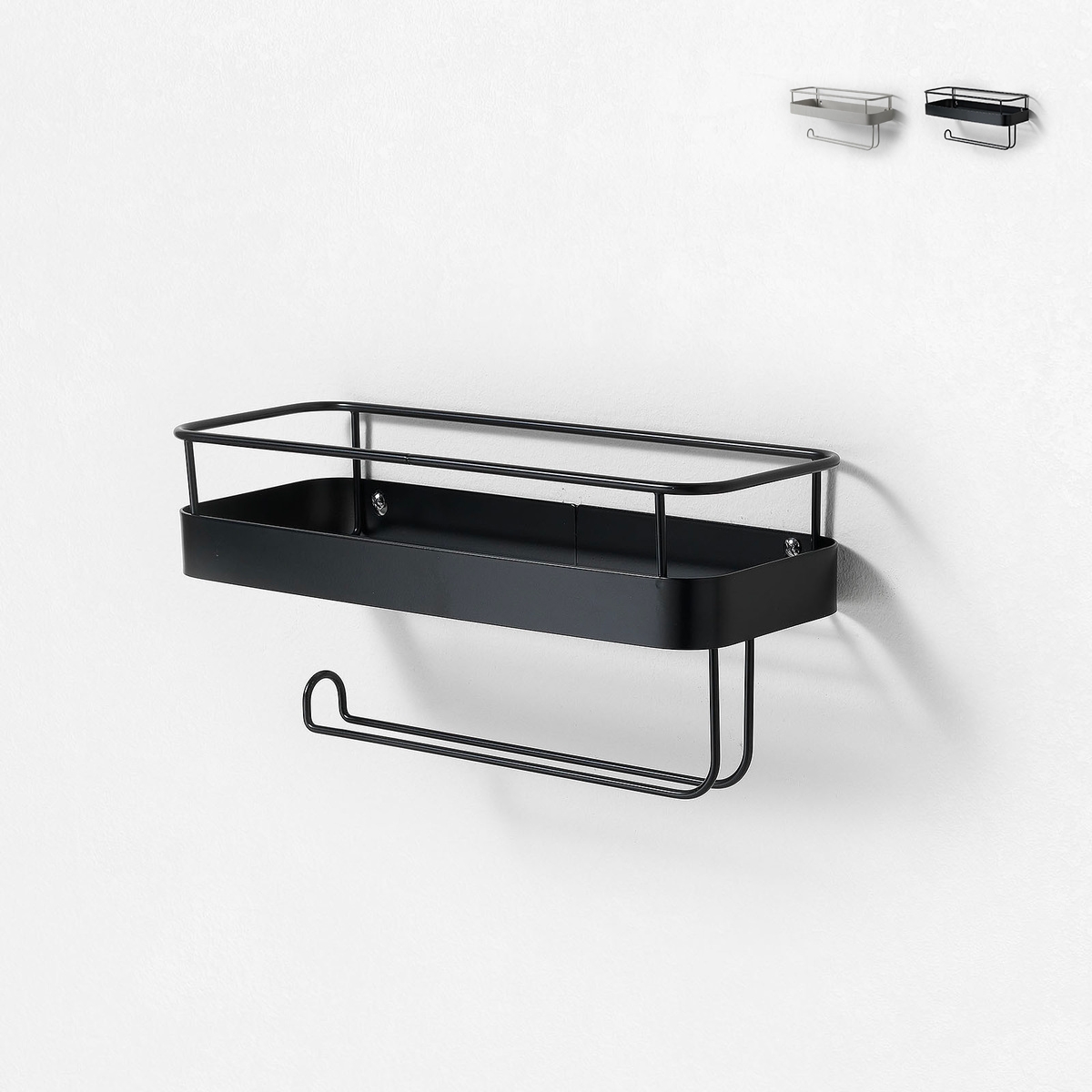 Metalen keukenrek met rollenhouder Toon Aanbieding Metalen keukenrek met rollenhouder Toon Aanbieding