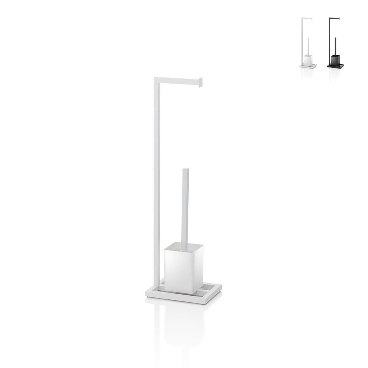 Moderne vrijstaande WC-rolhouder met toiletborstel Ren Aanbieding Moderne vrijstaande WC-rolhouder met toiletborstel Ren Aanbieding
