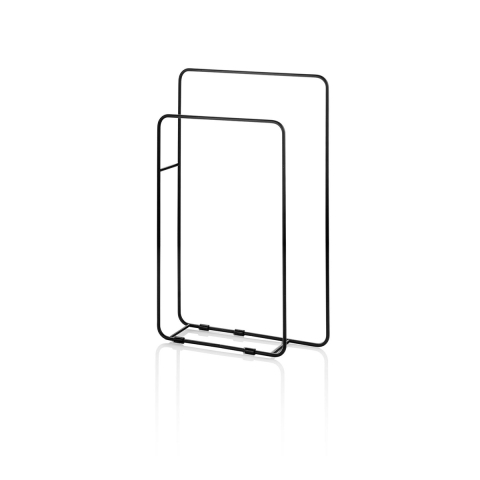 Porte-serviettes sur pied en métal noir design moderne Gumi Promotion