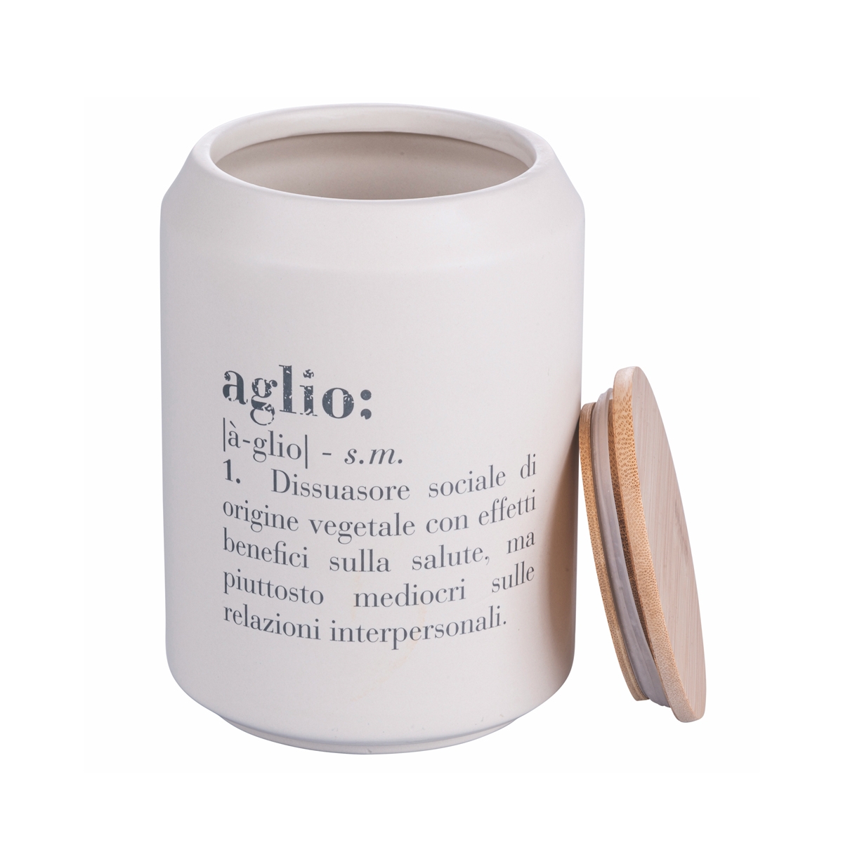 Pot en grès blanc pour ail avec couvercle 1,6L Victionary D Promotion Pot en grès blanc pour ail avec couvercle 1,6L Victionary D Promotion