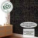 Moderne artistieke behang geometrisch design zwart goud Graffiti Karakteristieken