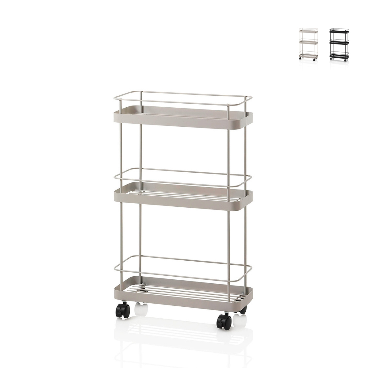 Metalen serveerwagen met wielen en 3 planken Tris Aanbieding Metalen serveerwagen met wielen en 3 planken Tris Aanbieding