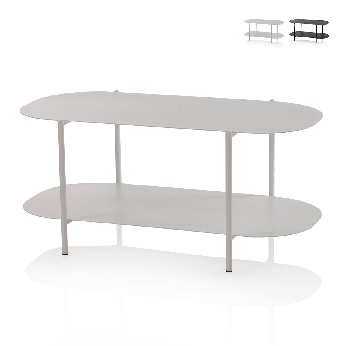 Table basse design moderne en métal avec étagère Vitko Promotion Table basse design moderne en métal avec étagère Vitko Promotion