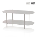 Moderne design salontafel van metaal met plank Vitko Aanbieding