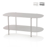 Moderne design salontafel van metaal met plank Vitko Aanbieding