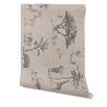 Papier peint vintage animaux safari beige pour tête de lit Offre