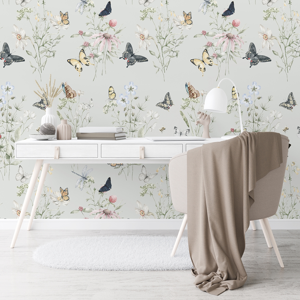 Bloemen en Natuur Behang voor Kinderkamer & Woonkamer Vlinders Aanbieding Bloemen en Natuur Behang voor Kinderkamer & Woonkamer Vlinders Aanbieding
