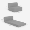 Fauteuil-lit pliable gain de place 2en1 en tissu Betty 