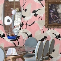 Papier peint adhésif élégant et raffiné pour salon Aironi Rosa Vente