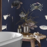 Moderne realistische maritieme designbehang Tropische Blauwe Vissen Aanbieding