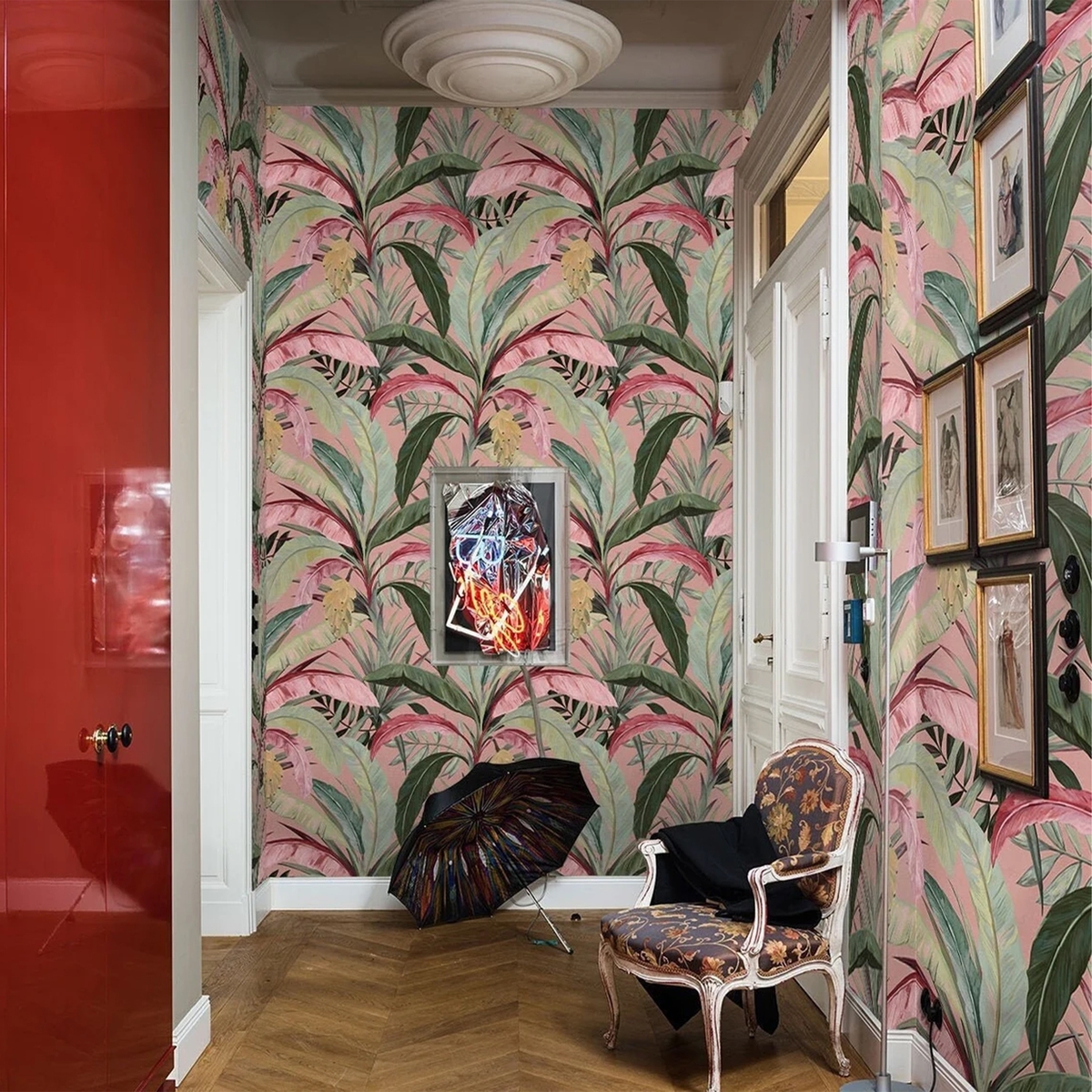Papier peint raffiné floral style jungle Bosco Tropicale Rose Promotion Papier peint raffiné floral style jungle Bosco Tropicale Rose Promotion
