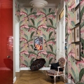 Papier peint raffiné floral style jungle Bosco Tropicale Rose Promotion