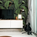 Papier peint adhésif design jungle nature Feuille de Banane Noire Offre