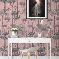 Papier peint adhésif rose élégant pour salon/chambre Pellicani Promotion