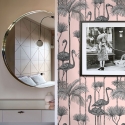 Papier peint adhésif rose élégant pour salon/chambre Pellicani Offre