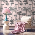 Papier peint adhésif rose élégant pour salon/chambre Pellicani Remises