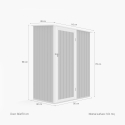 Tuinhuis schuur van groen gegalvaniseerd plaatstaal 143x89x186 cm Amalfi NATURE Afmetingen
