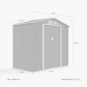 Tuinhuis schuur van gegalvaniseerd plaatstaal 213x127x195 cm Chalet Afmetingen