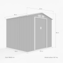 Tuinhuis schuur van gegalvaniseerd plaatstaal 213x191x195 cm St.Moritz NATURE Prijs