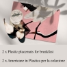 Lot de 2 sets de table en plastique 42x30cm Aironi Rosa Vente