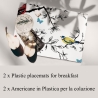 Ensemble de 2 sets de table Battiti pour petit-déjeuner lavables 42x30 Vente