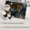 Set de 2 sets de table lavables imprimé animaux de la jungle 42x30 Dark Jaguar Vente