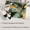 Ensemble de 2 sets de table design botanique 42x30 Foresta Verde Vente