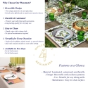 Set van 2 wasbare gekleurde placemats in plastic, model Pennellate Aanbod