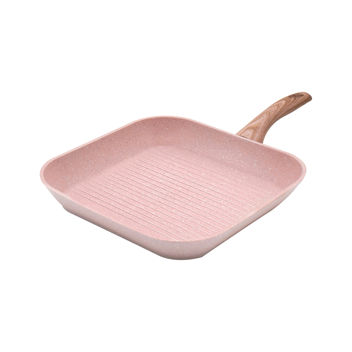 Grill antiadhésif effet granit rose 28x28 Bisetti Stonerose Promotion