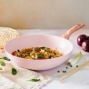Wok antiadhésif effet granit rose 28 cm Bisetti Stonerose Vente