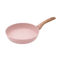 Poêle antiadhésive 24cm effet granit rose Bisetti Stonerose Promotion