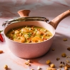 Casserole 18cm en aluminium avec couvercle granite rose Bisetti Stonerose Offre