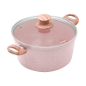 Batterie de cuisine 6 pièces poêle grill pierre rose Stonerose Modèle