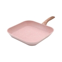 Batterie de cuisine 6 pièces poêle grill pierre rose Stonerose Caractéristiques