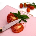 Set van 3 granietlook kunststof snijplanken roze Bisetti Stonerose Korting