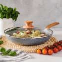 Set de 3 poêles en aluminium antiadhésif avec couvercle Pierre Gourmet Remises