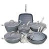 Batterie 13 pièces poêles grill antiadhésives Bisetti Pierre Gourmet Promotion