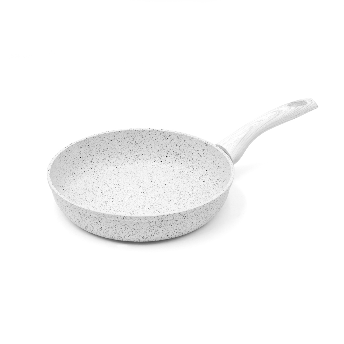 Antiaanbak koekenpan 24cm aluminium met witte houten handvat Stonewhite Aanbieding Antiaanbak koekenpan 24cm aluminium met witte houten handvat Stonewhite Aanbieding