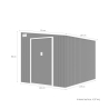 Cabane en métal pour jardin porte outils 214x257x193cm Ostuni Modèle