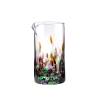 Carafe à eau en verre 0,5 L multicolore 15 cm Banderoles Promotion